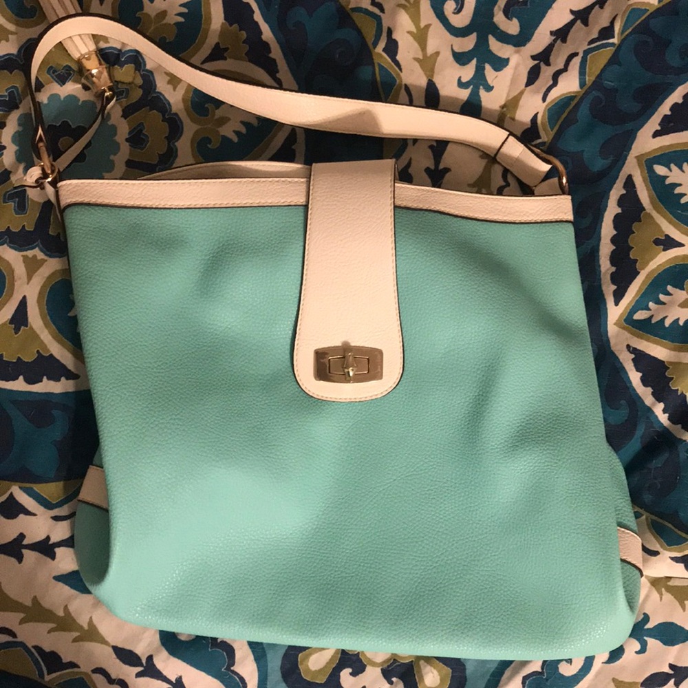 Leather Aqua shoulder bag